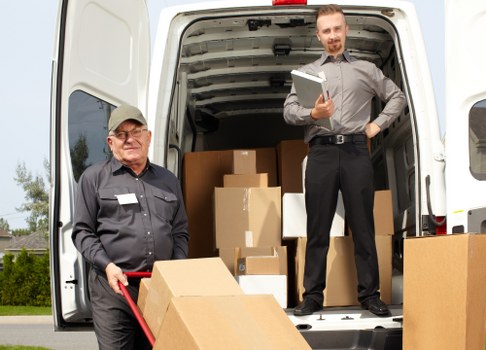 Helping with furniture loading for a Fortis Green move