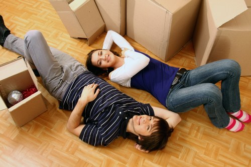 Local removals van service helping with a flat move in Fortis Green
